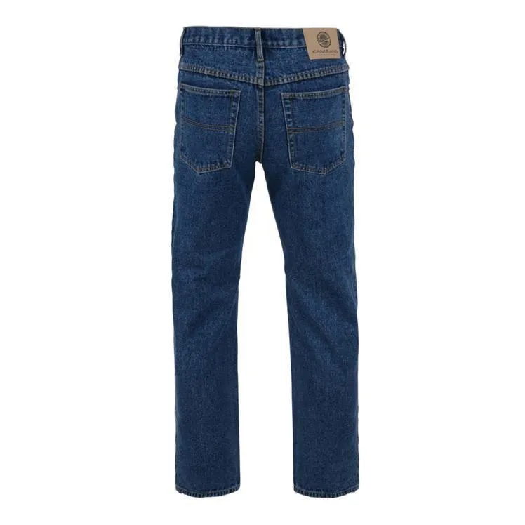 KAM Men's Regular Fit Basic Denim Jeans in Stonewash