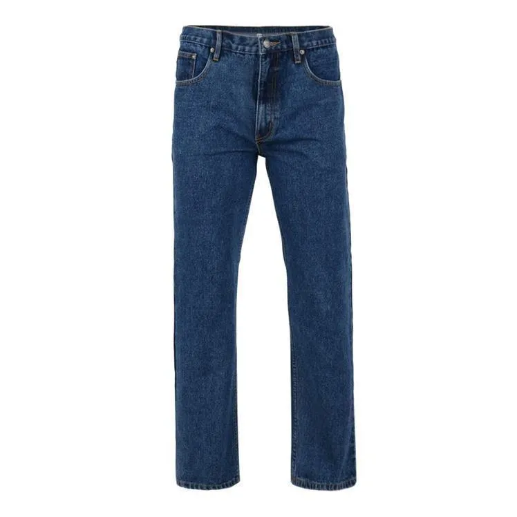 KAM Men's Regular Fit Basic Denim Jeans in Stonewash