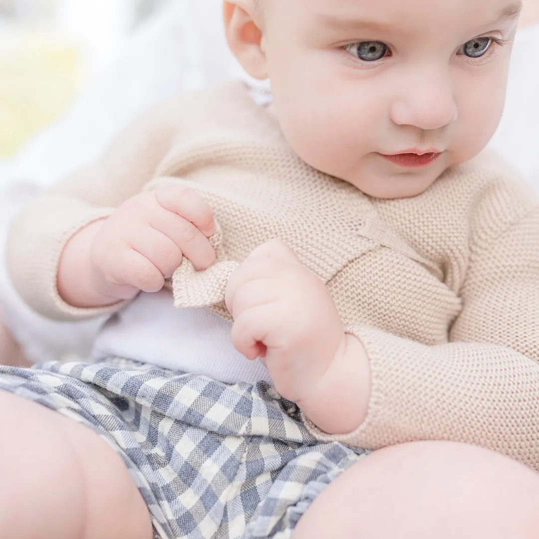 Little Royals Baby Tie-Front Sweater
