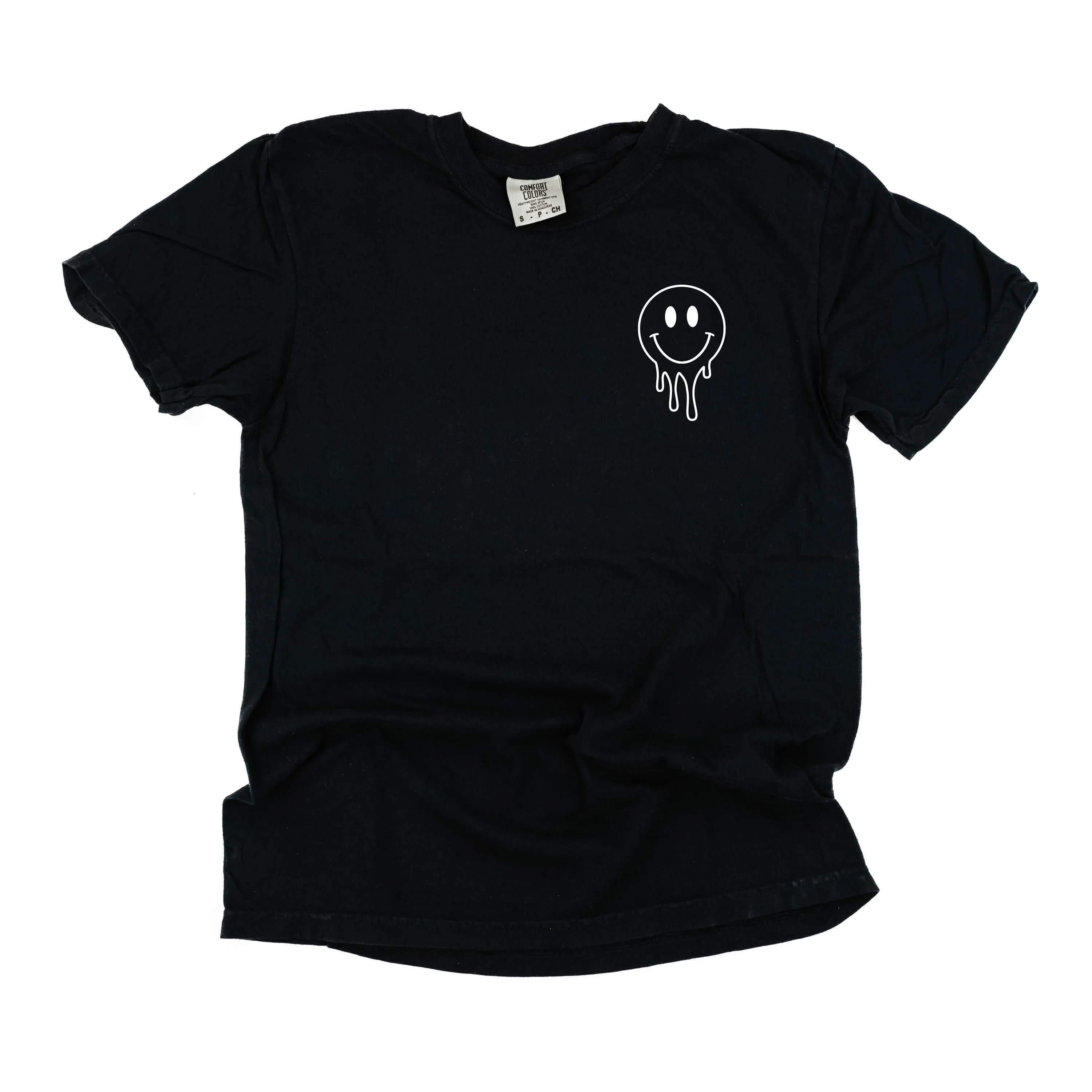 Living My Best Teacher Life (w/ Pocket Melty Smiley) - SHORT SLEEVE COMFORT COLORS TEE