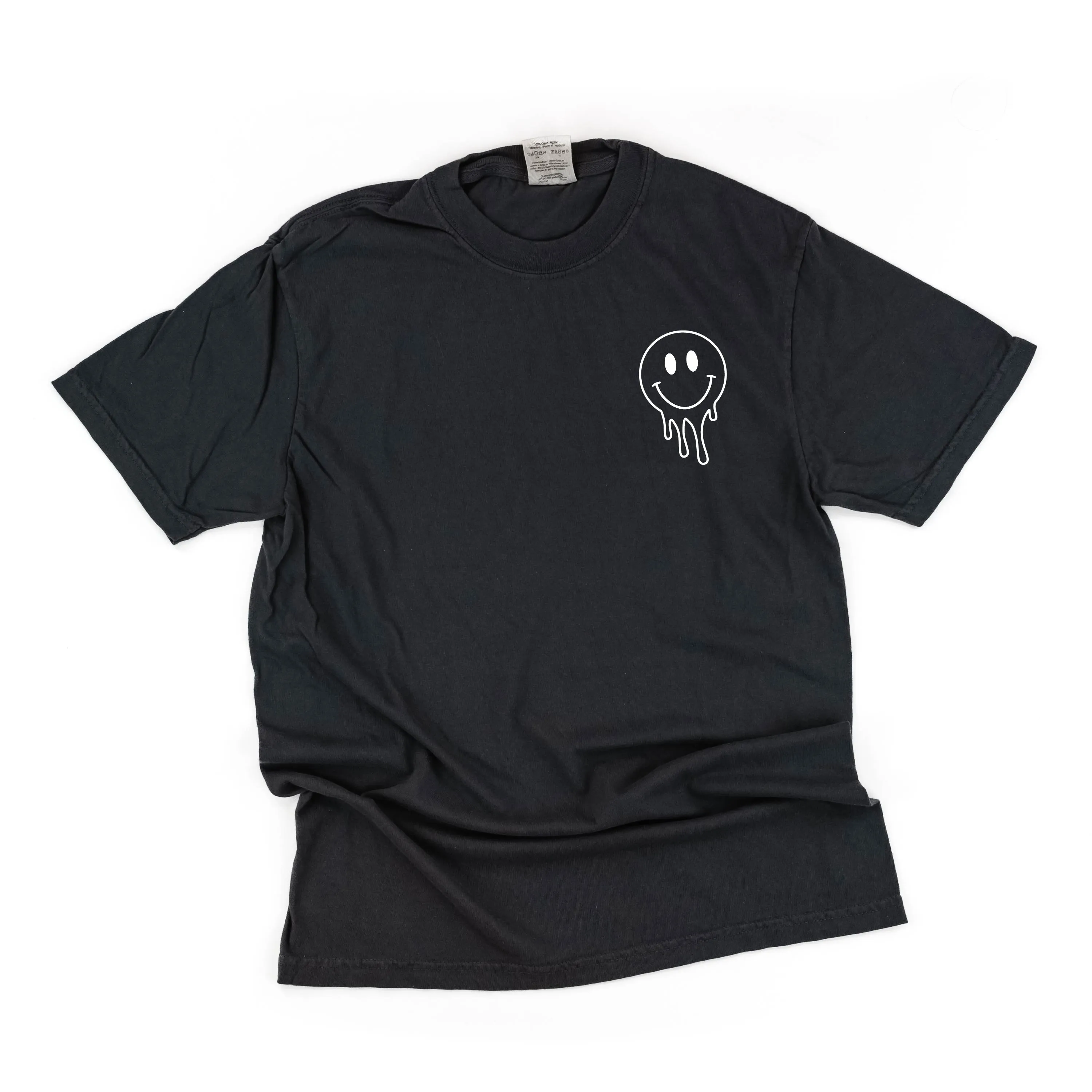 Living My Best Teacher Life (w/ Pocket Melty Smiley) - SHORT SLEEVE COMFORT COLORS TEE