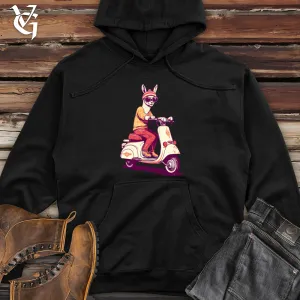 Llama Scooter Cruise Midweight Hooded Sweatshirt