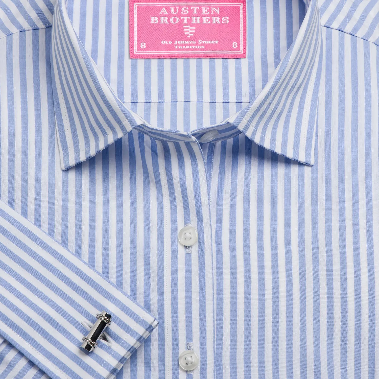 Made 2 Order - Sky Bengal Stripe Poplin