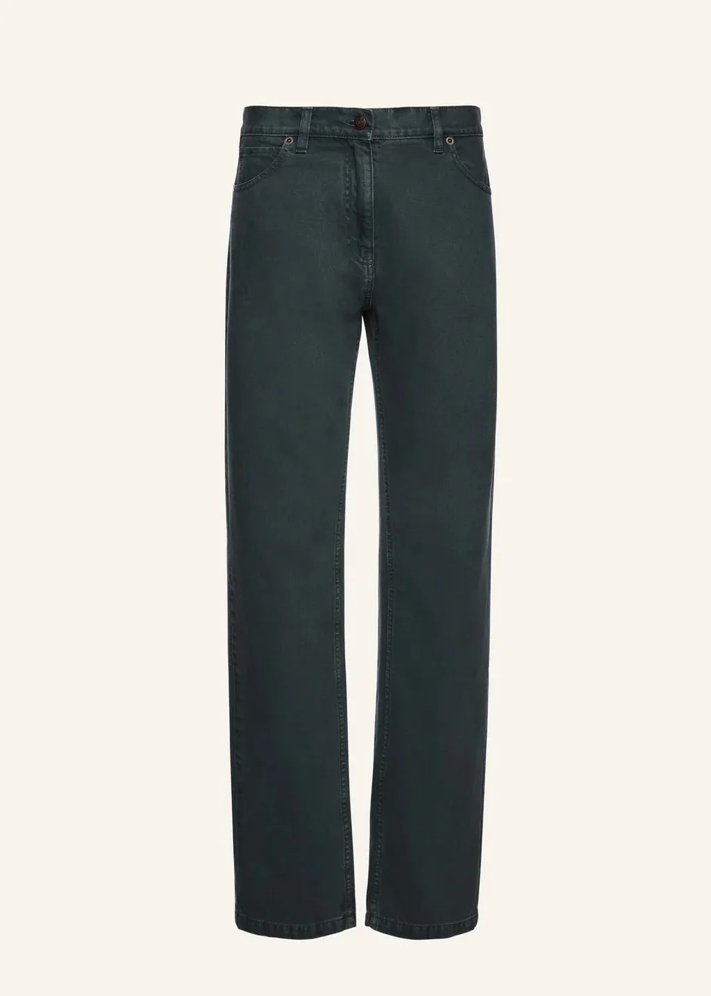 MAGDA BUTRYM - Low waist straight leg denim in green