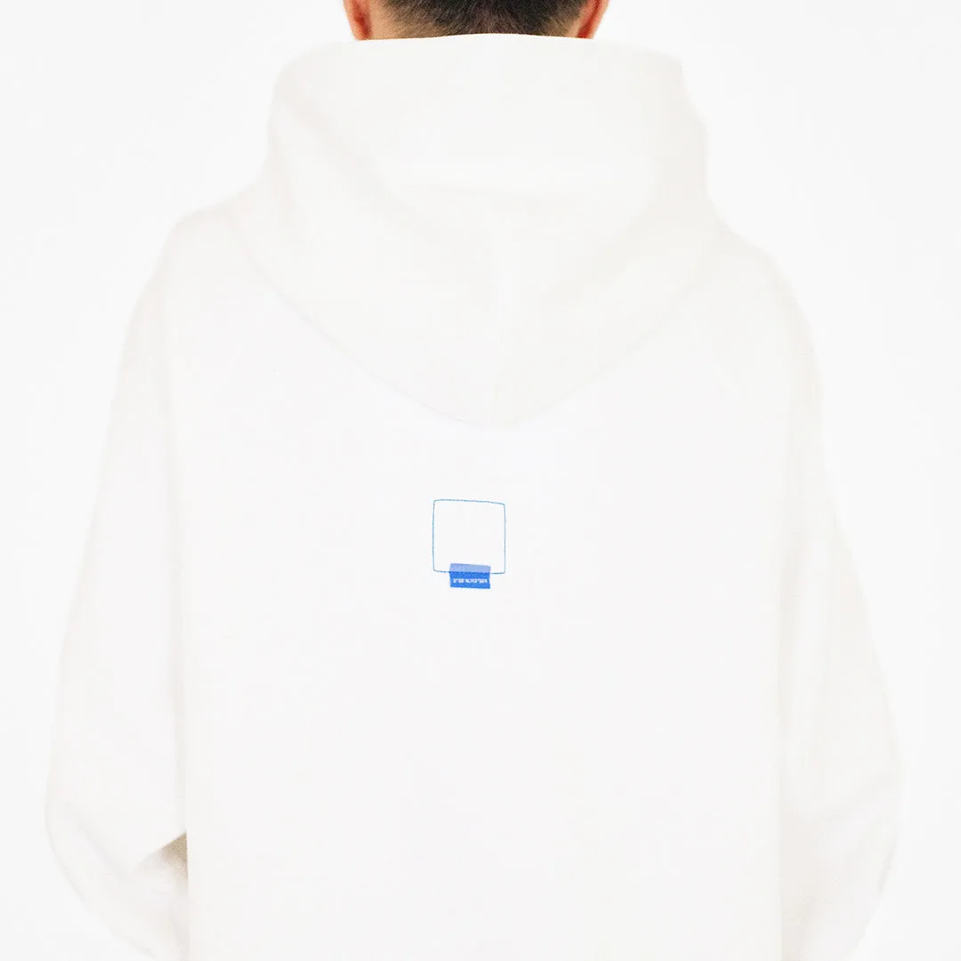 Men Printed Oversized Hoodie - Off White - SM2311168A