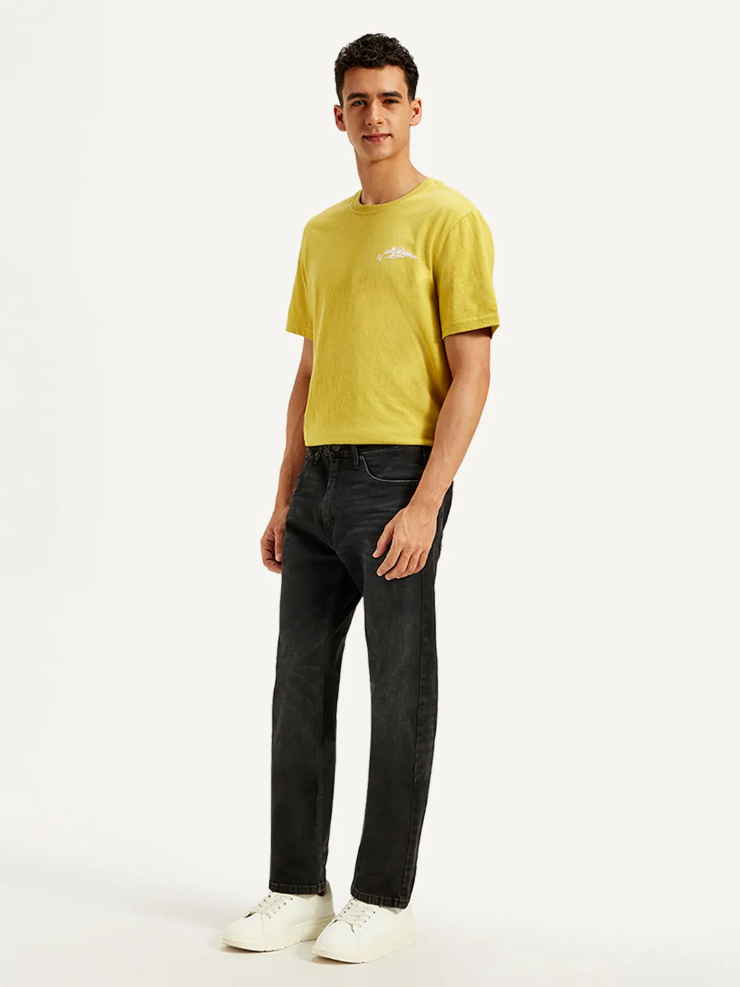 Men's 505 Regular Fit Black Jeans