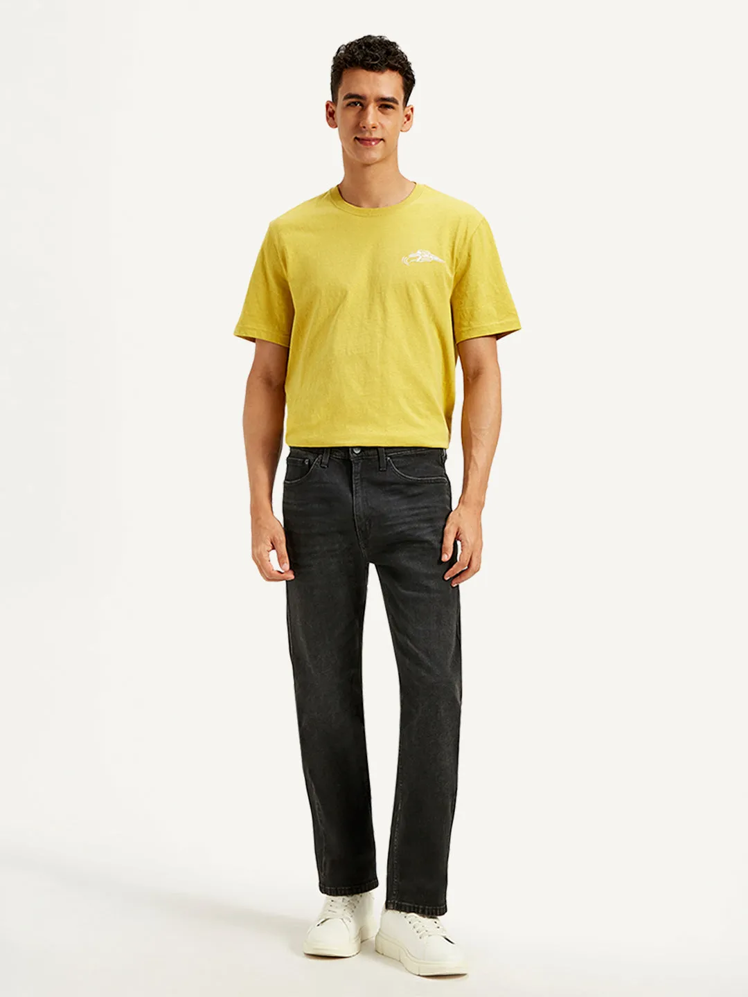 Men's 505 Regular Fit Black Jeans