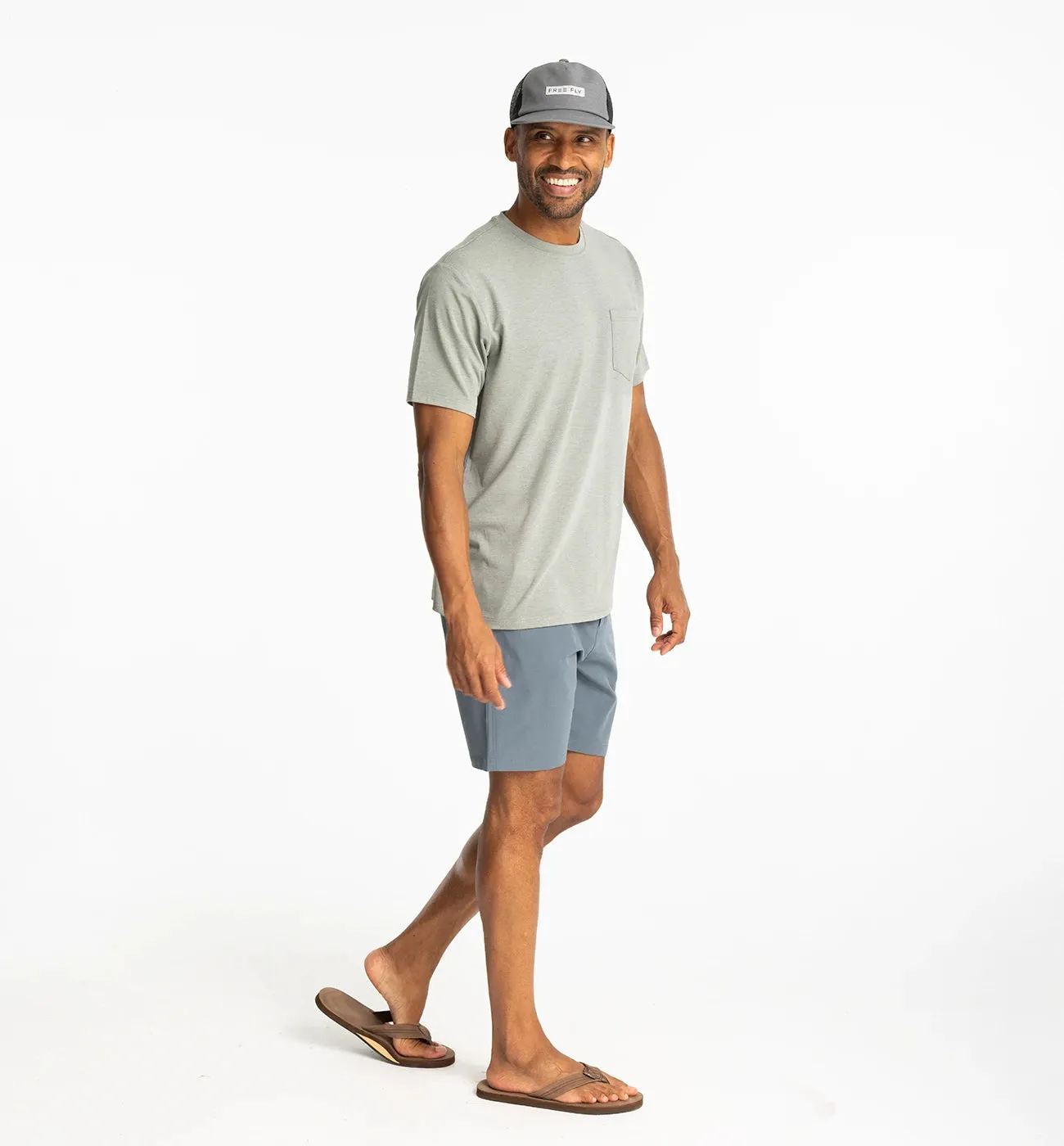 Men's Bamboo Flex Pocket Tee - Heather Agave Green