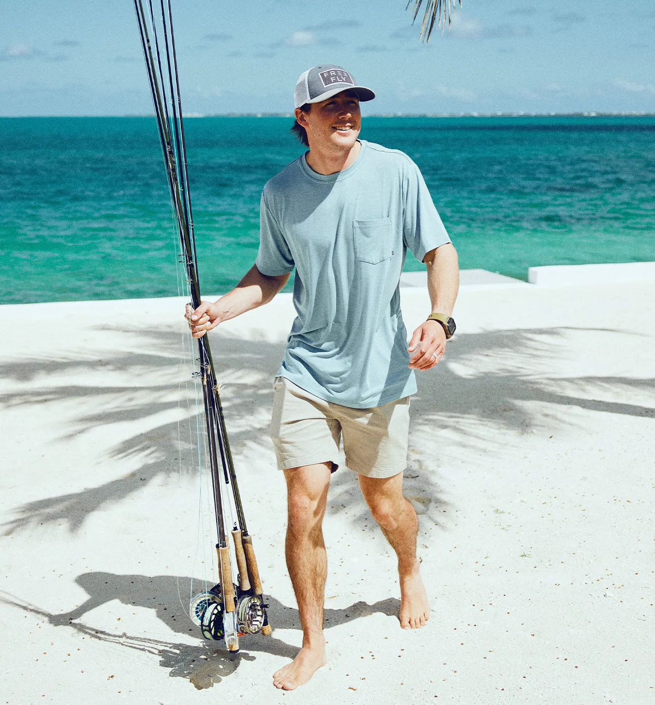 Men's Bamboo Flex Pocket Tee - Heather Agave Green