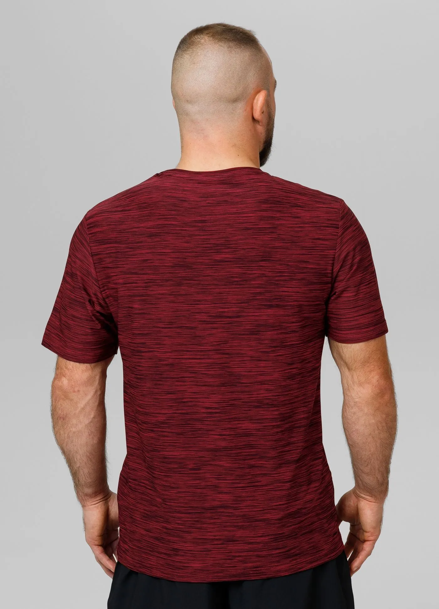 Men's T-Shirt Casual Sport Hilltop - Burgundy Melange