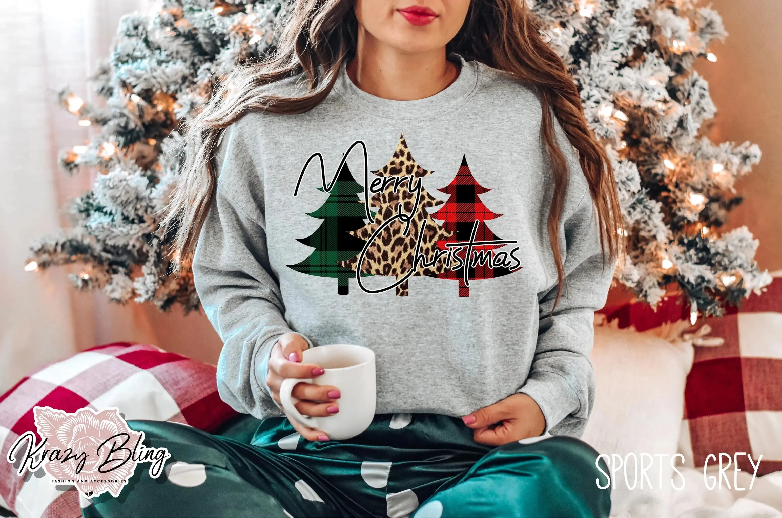 Merry Christmas Trees Sweater