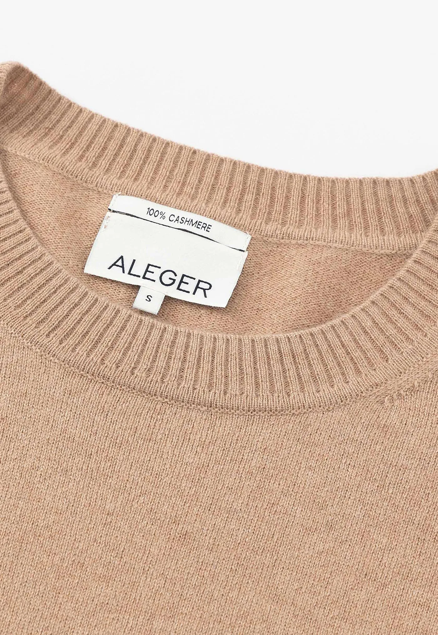 N.39 Cashmere High Low Hem Crew - Tan