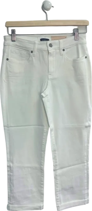 NYDJ Optic White Chloe Capri Jeans UK 10