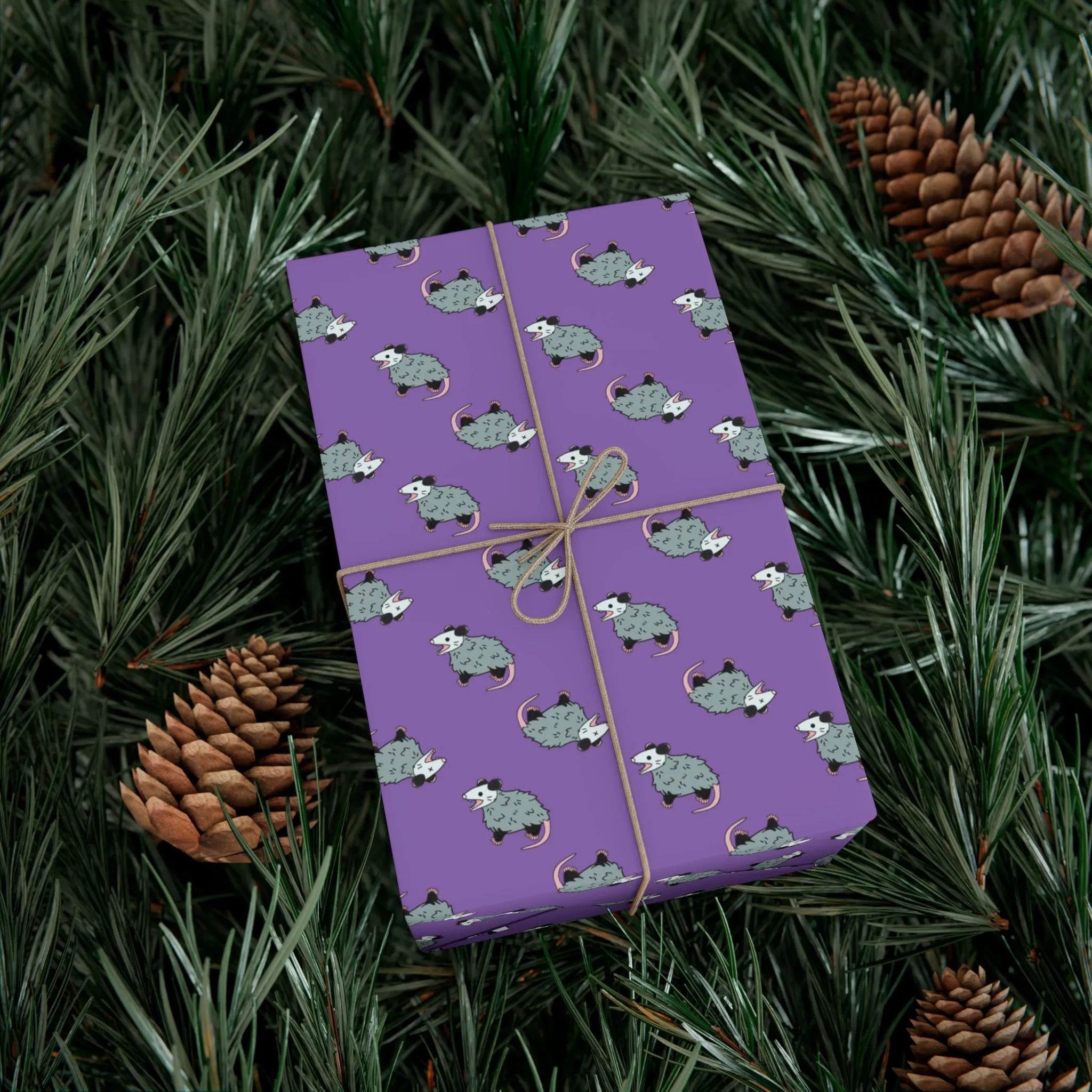 (Purple) possum wrapping paper, opossum wrapping paper, wrapping paper, gift wrap, possum gift wrap, opossum gift wrap, oppi, possi, cute possum