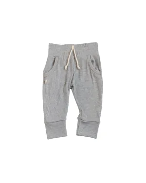 rib knit joggers CO - gray heather
