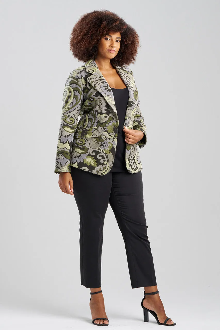 Shinrin Paisley Jacquard Notch Lapel Blazer
