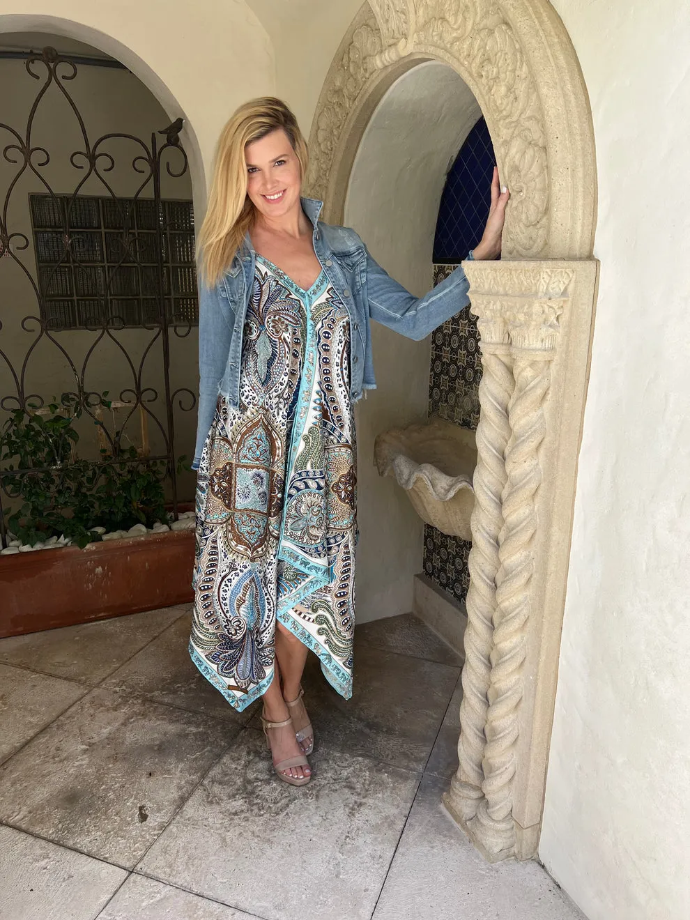 SILK SCARF DRESS