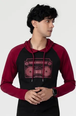 Smart Fit Graphic Print Hoodie- Walkman