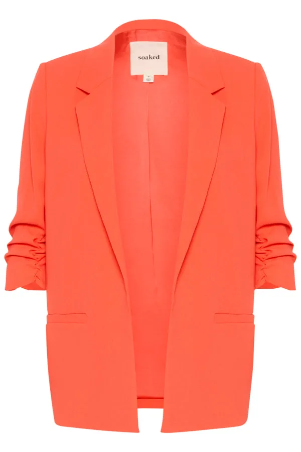 Soaked Womens Shirley Blazer Hot Coral