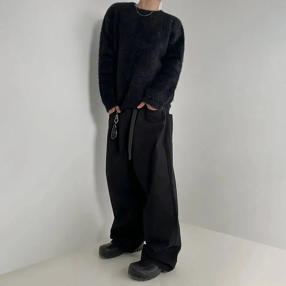 Soft Furry Crew Neck Sweater