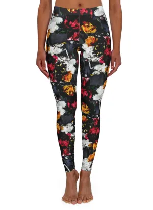Speckled Floral Spandex Leggings