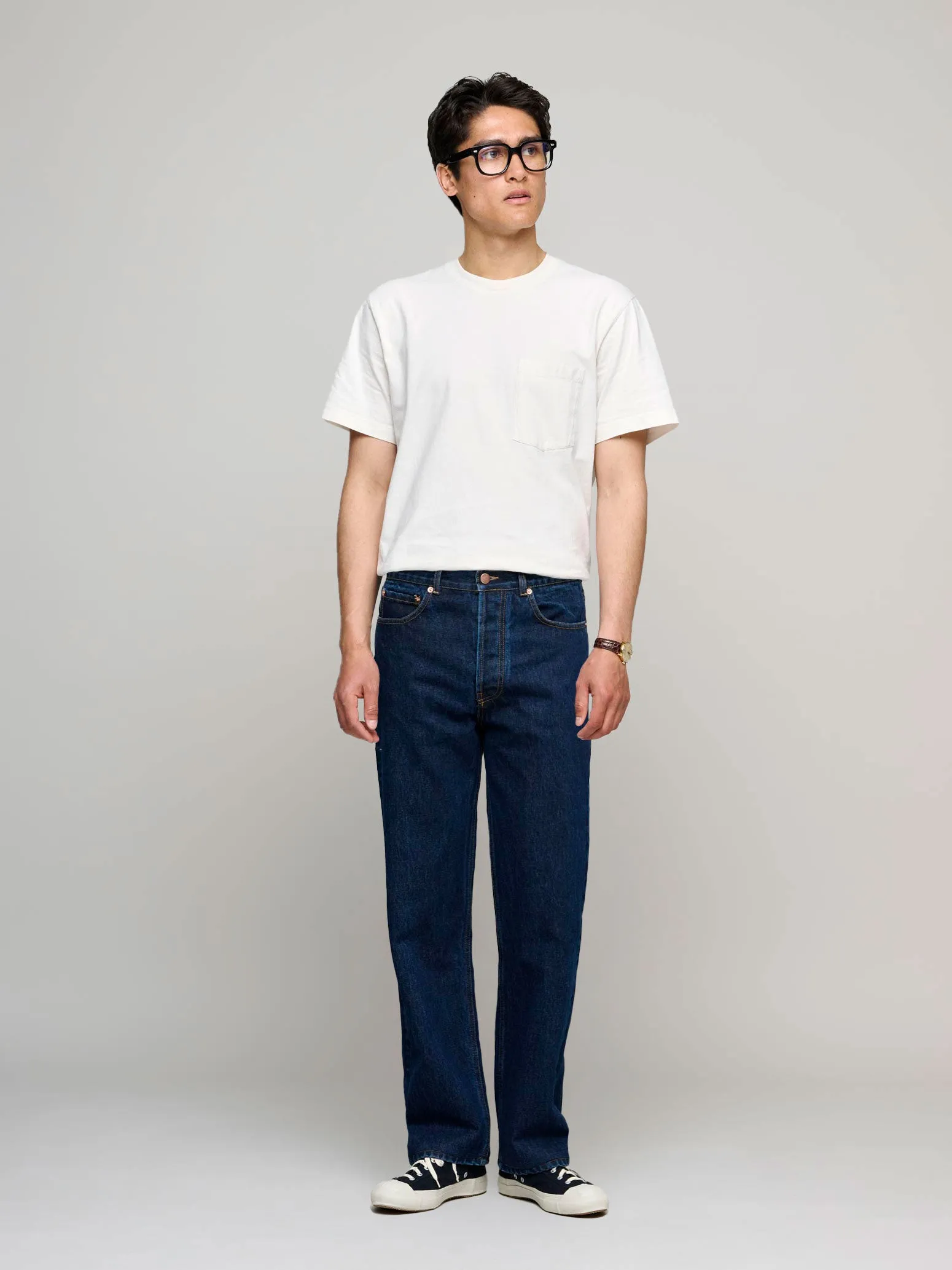 Straight Fit Jeans, Rinsed Japanese Selvedge