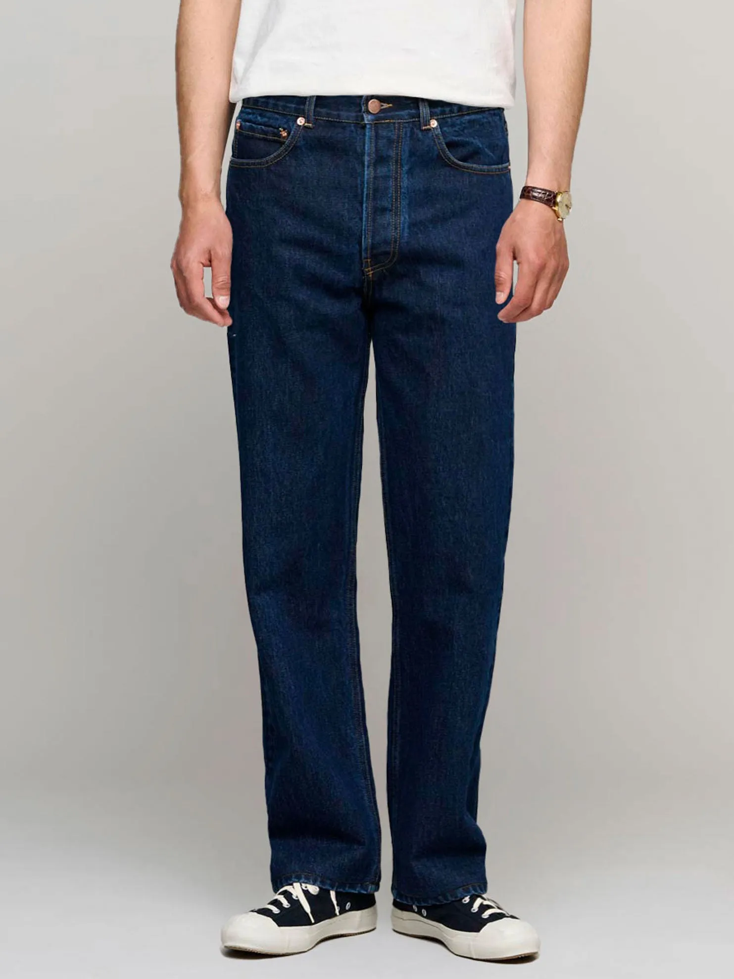 Straight Fit Jeans, Rinsed Japanese Selvedge