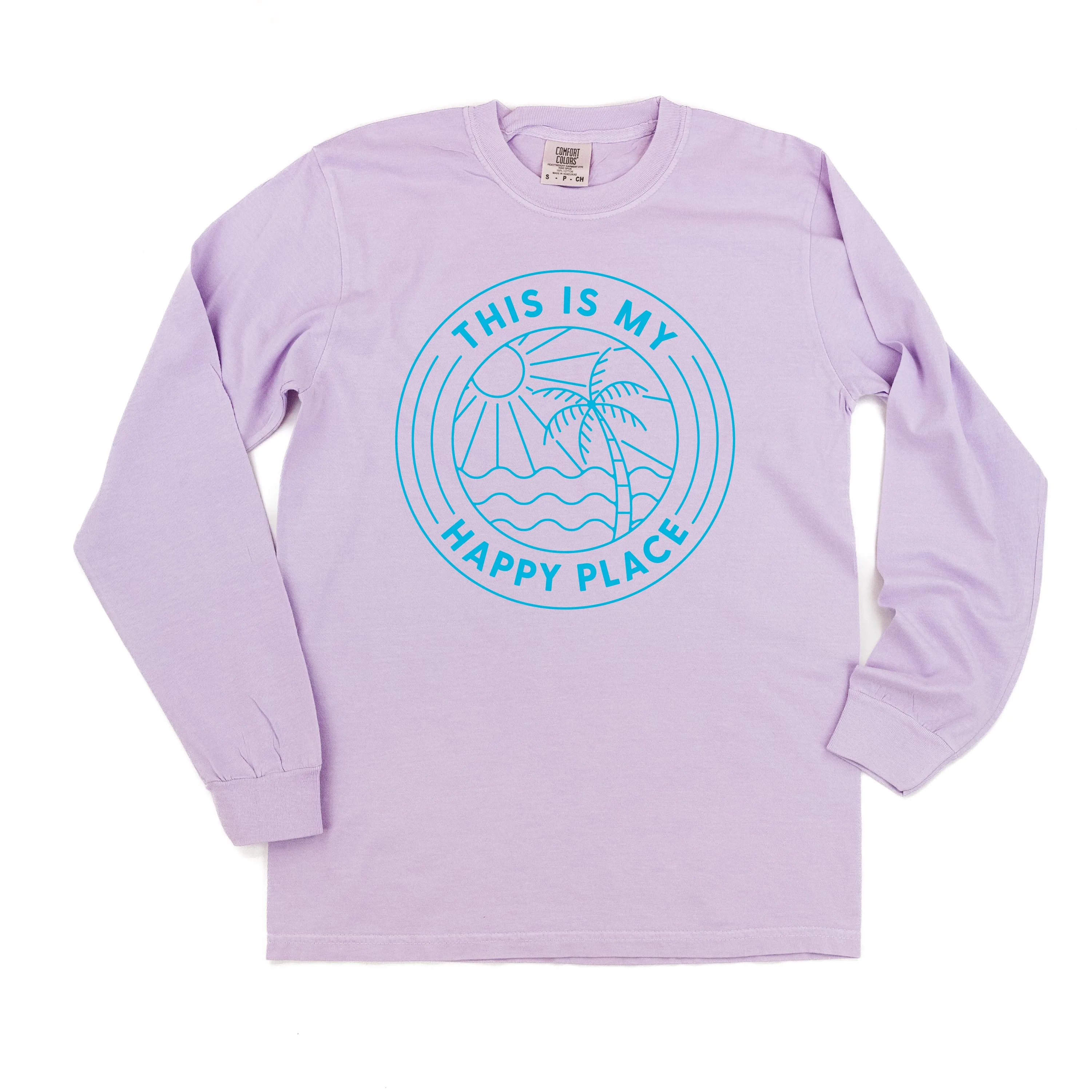 THIS IS MY HAPPY PLACE - LONG SLEEVE COMFORT COLORS TEE