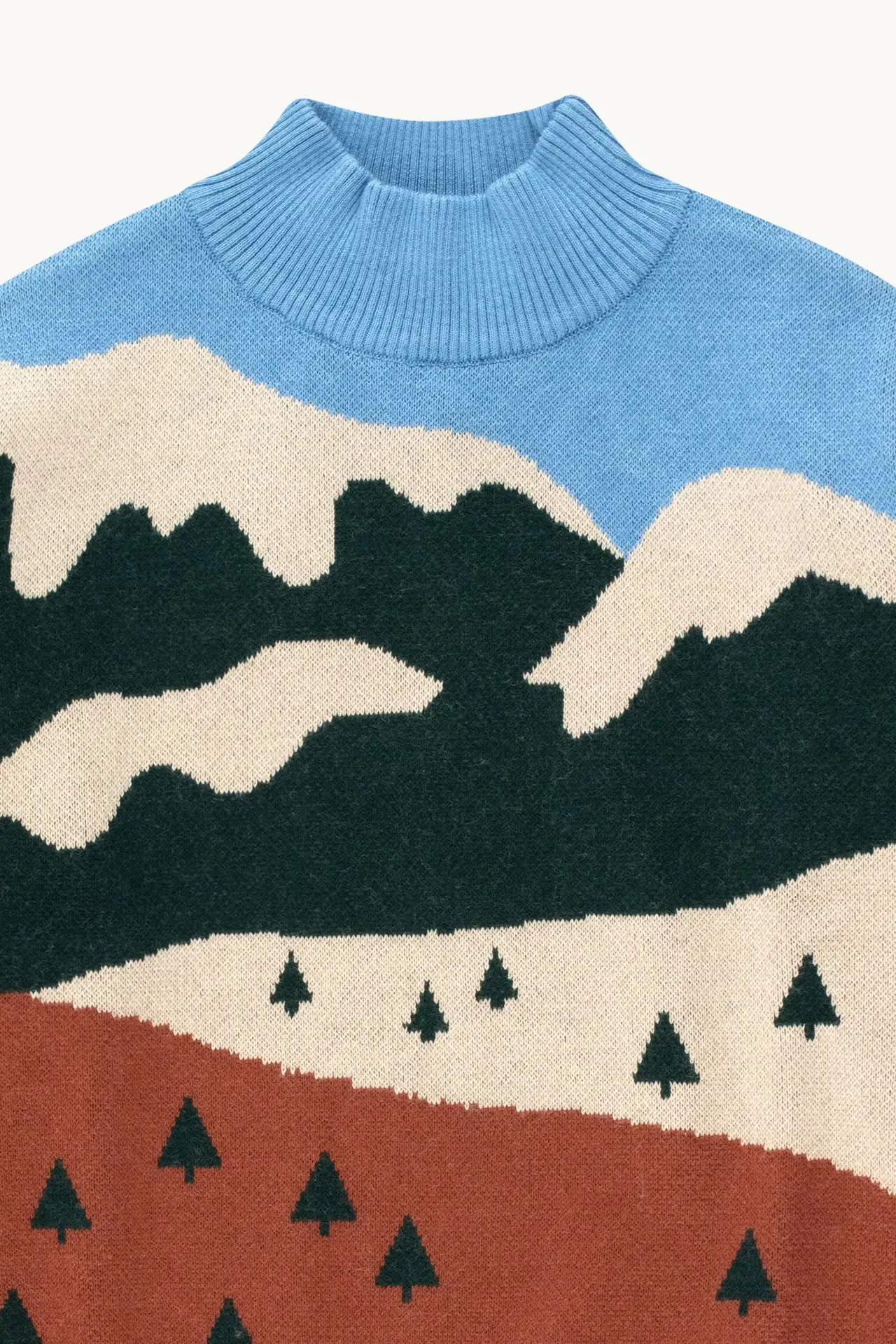 TINYCOTTONS Kids Landscape Mockneck Sweaters