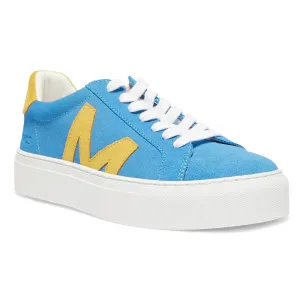 Trio Sneaker in Blue And Yellow Leather