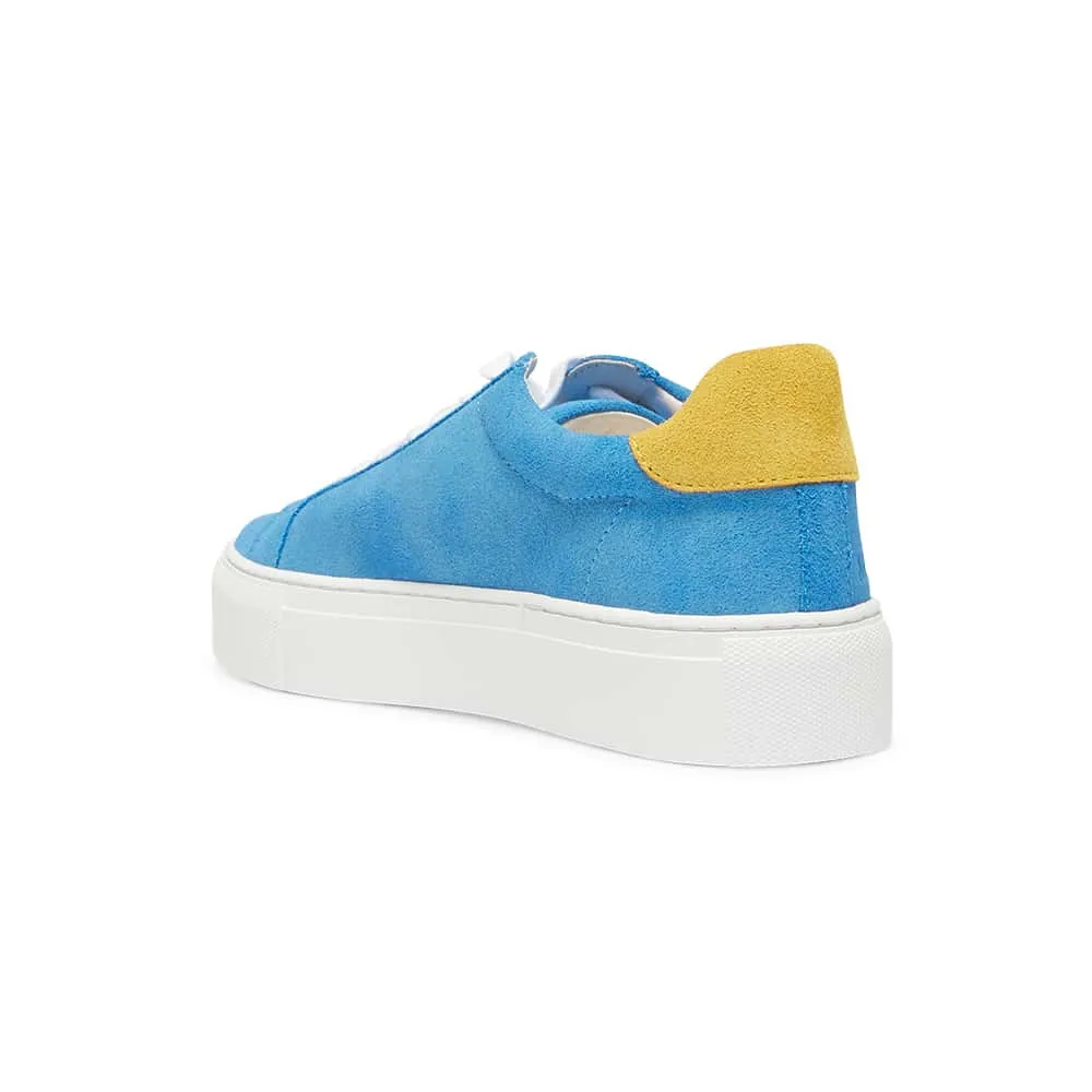 Trio Sneaker in Blue And Yellow Leather