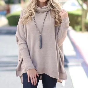 Ultra Soft Cowl Neck Sweater Tunic | S-XL