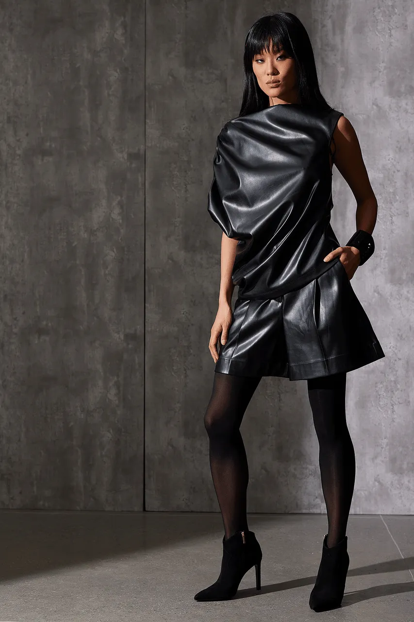 Vegan Luxe Lambskin Shorts