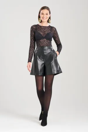 Vegan Luxe Lambskin Shorts