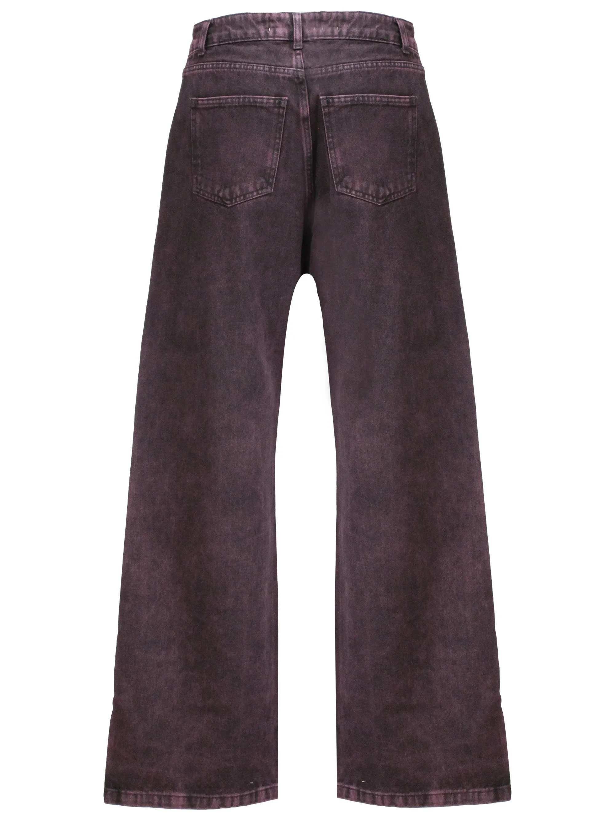 Wide Leg Dark Grey Denim Jeans