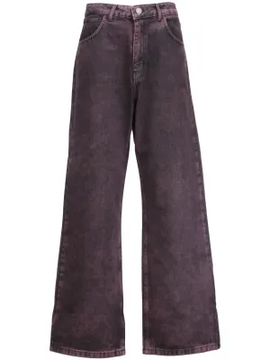 Wide Leg Dark Grey Denim Jeans