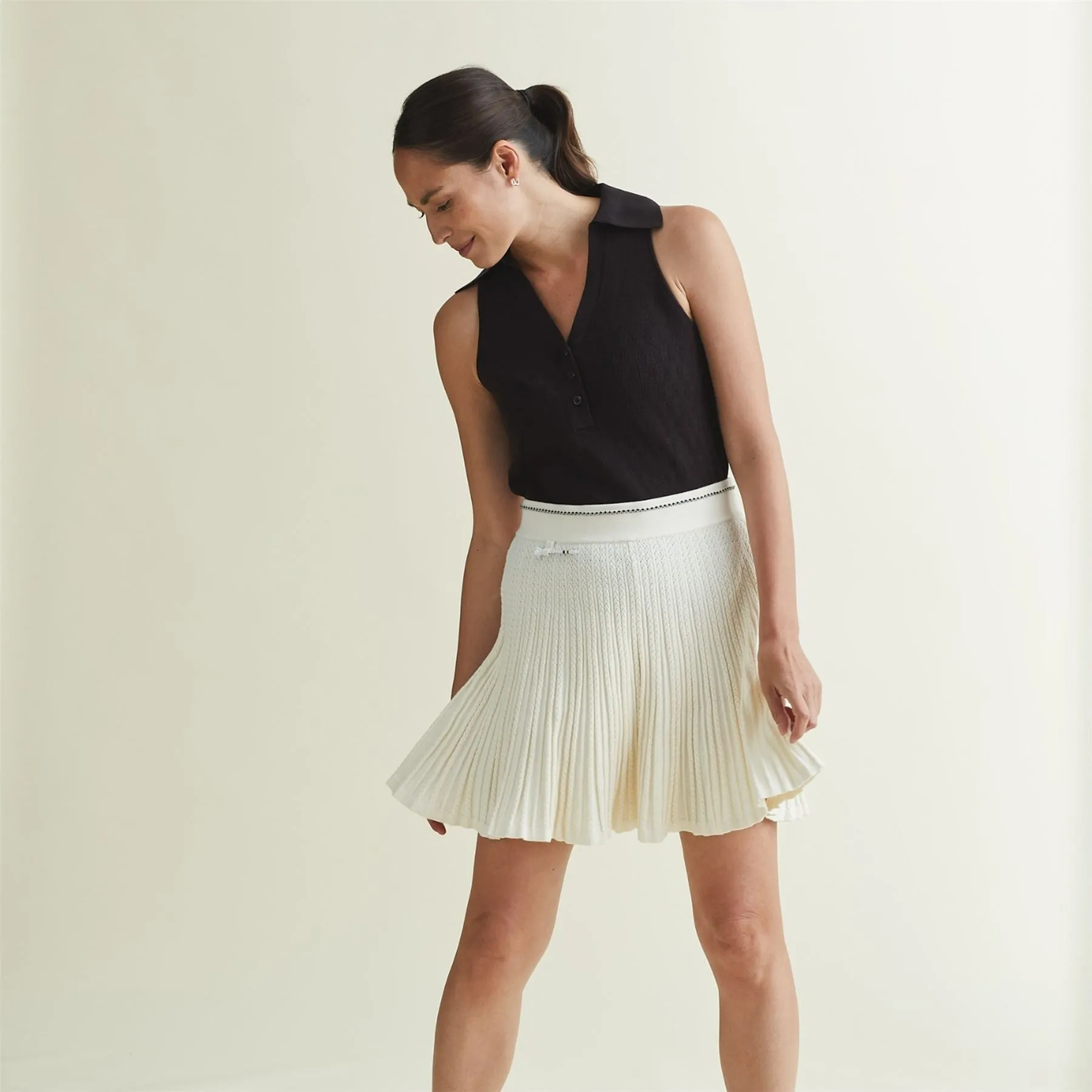 Womens Katha Skirt Cream - AW24