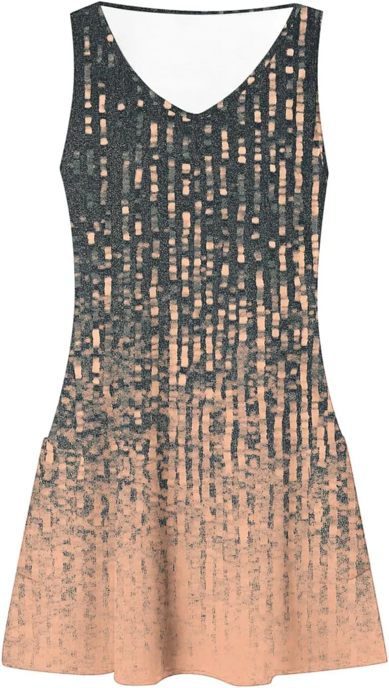 Women's Sleeveless V Neck Summer Dresses Casual Mini Tank Dress 2025 Fashion Floral Print Beach Sundress