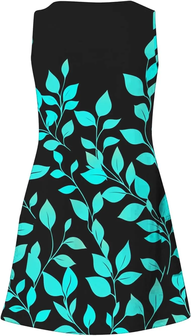 Women's Sleeveless V Neck Summer Dresses Casual Mini Tank Dress 2025 Fashion Floral Print Beach Sundress