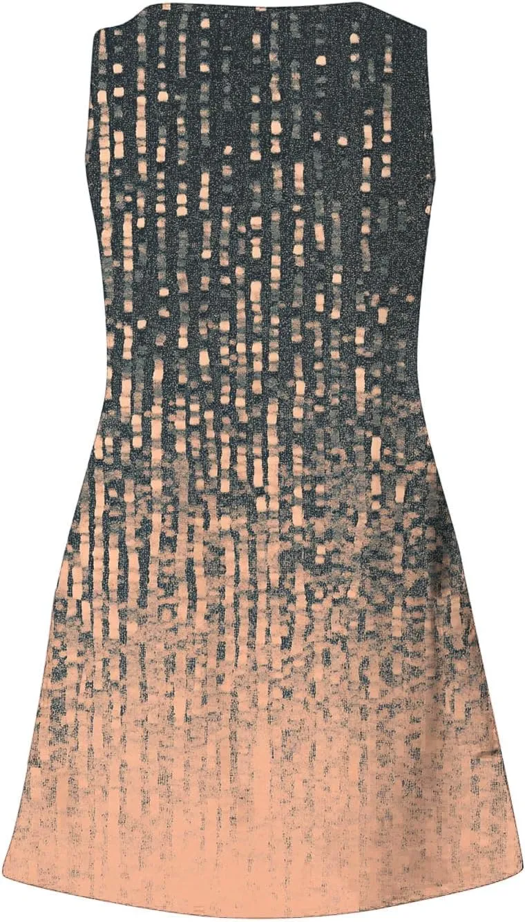 Women's Sleeveless V Neck Summer Dresses Casual Mini Tank Dress 2025 Fashion Floral Print Beach Sundress