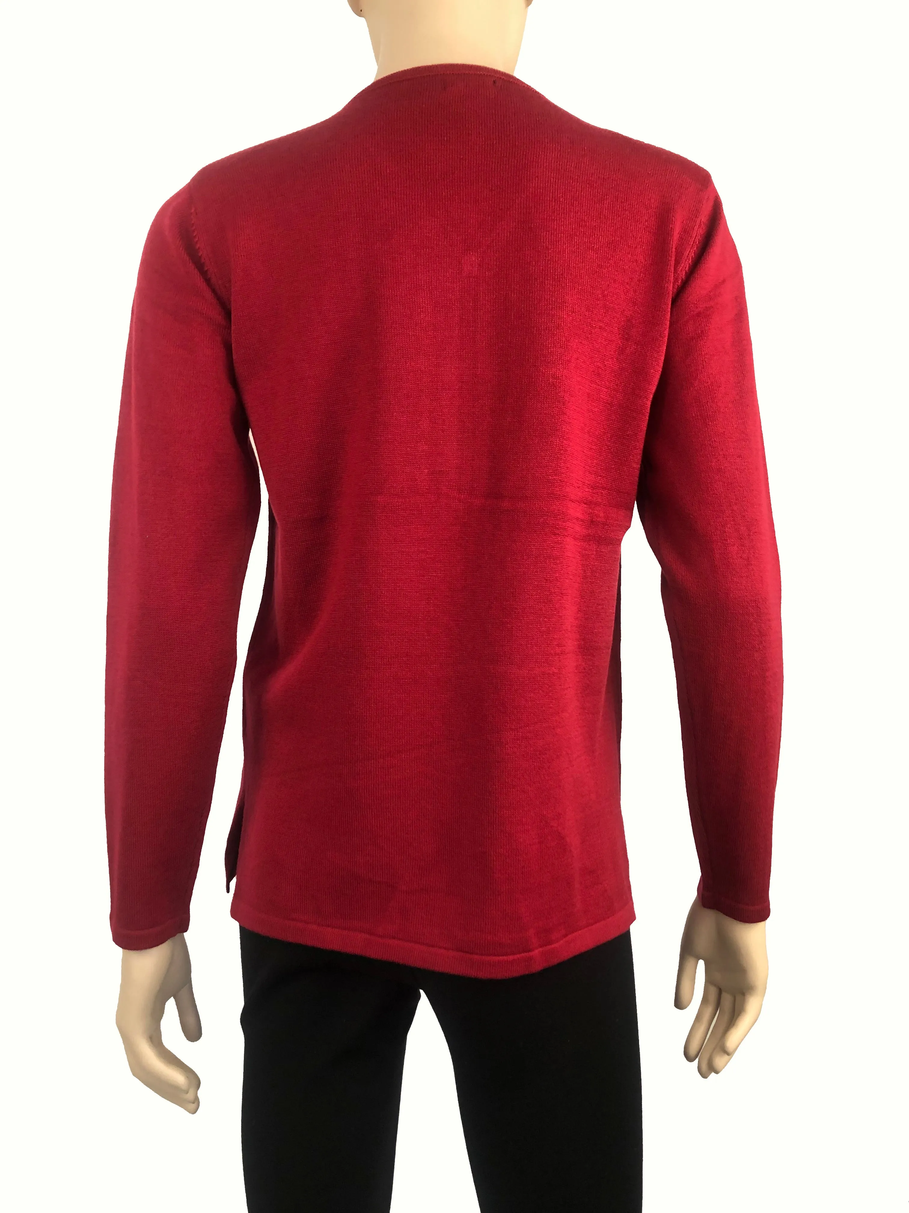 Women's Sweater Red Elegant Quality Sweater Top With Stunning Details Now on Sale