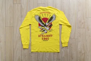XIIICurse Straight Edge Long Sleeve Tee in Yellow